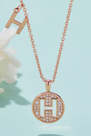 Moissanite A to J Pendant Necklace-Teresa's Fashionista LLC