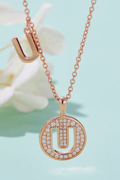 Moissanite U to Z Pendant Necklace-Teresa's Fashionista LLC
