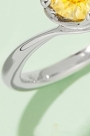 1 Carat Moissanite 925 Sterling Silver Solitaire Ring-Teresa's Fashionista LLC
