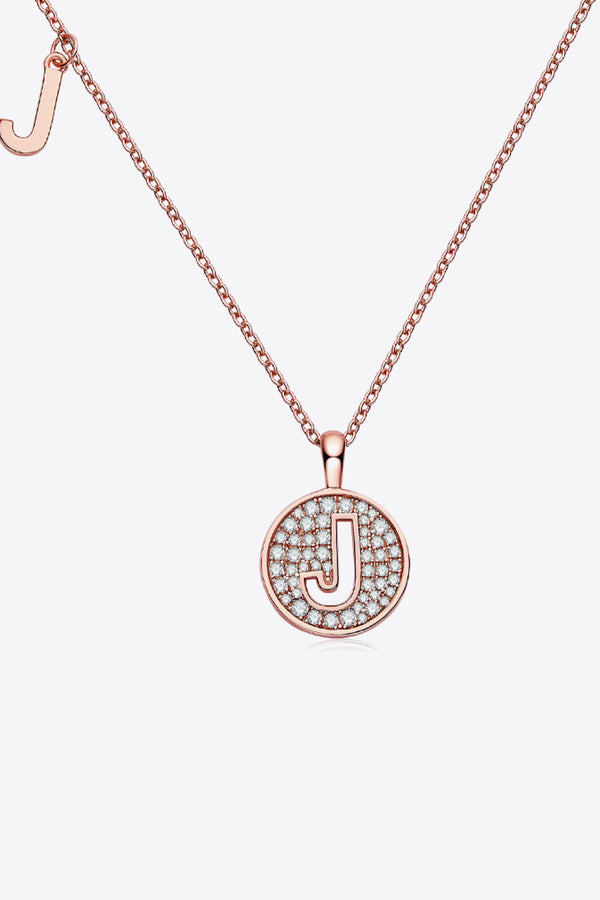 Moissanite A to J Pendant Necklace-Teresa's Fashionista LLC