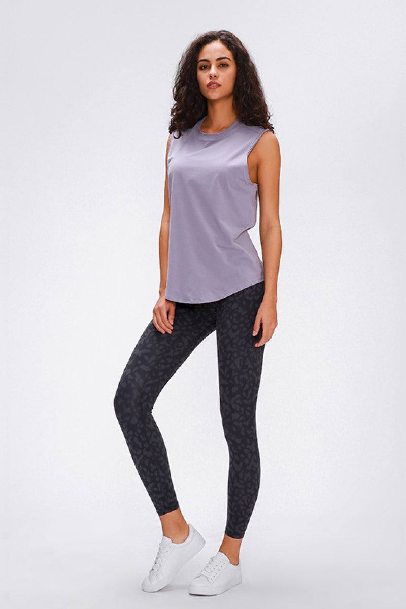 Wide Seamless Band Waist Sports Leggings-Teresa&#39;s Fashionista LLC