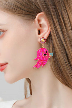 Ghost Shape Synthetic Pearl Dangle Earrings-Teresa's Fashionista LLC