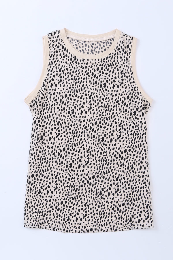 Printed Round Neck Tank-Teresa's Fashionista LLC