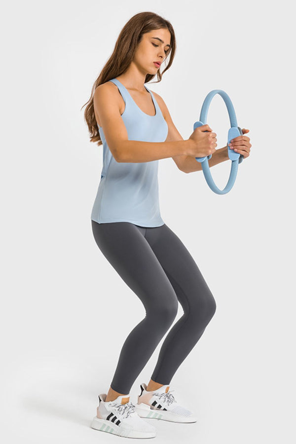 High Waist Ankle-Length Yoga Leggings-Teresa's Fashionista LLC