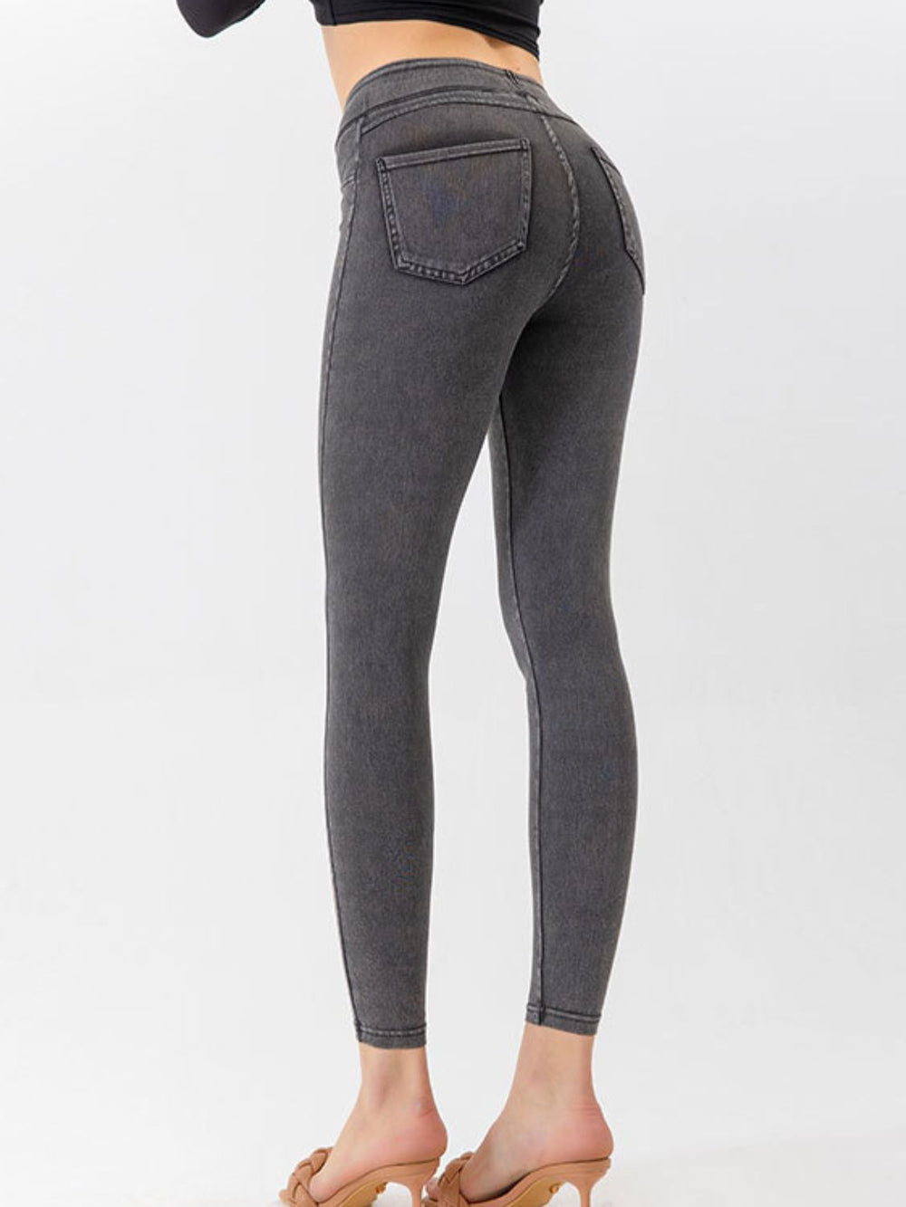 High Waist Cropped Jeans-Teresa's Fashionista LLC