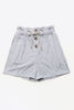 Buttoned Drawstring Waist Cuffed Shorts-Teresa's Fashionista LLC