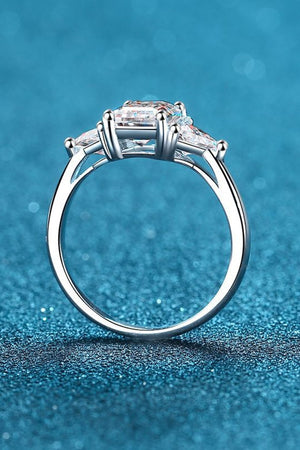 3 Carat Moissanite 925 Sterling Silver Rhodium-Plated Ring-Teresa's Fashionista LLC