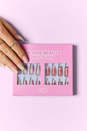 SO PINK BEAUTY Press On Nails 2 Packs-Teresa's Fashionista LLC