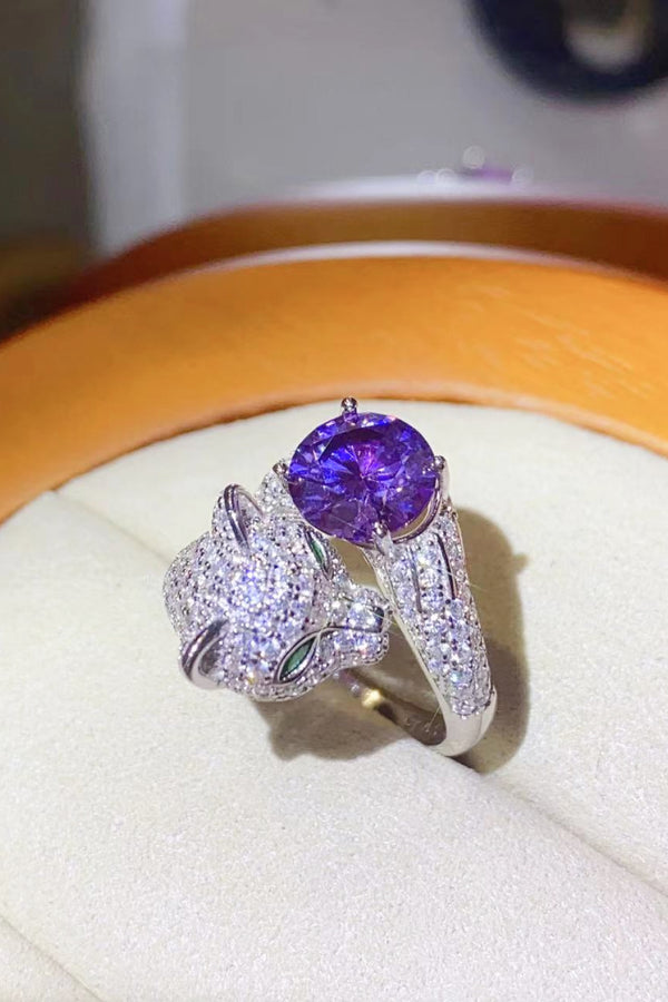 2 Carat Moissanite Adjustable Animal Bypass Ring-Teresa's Fashionista LLC