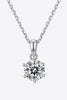 1 Carat Moissanite 925 Sterling Silver Necklace-Teresa's Fashionista LLC