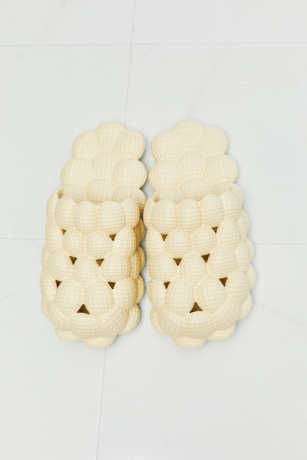 NOOK JOI Laid Back Bubble Slides in Khaki-Teresa's Fashionista LLC