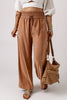 Drawstring Smocked Waist Wide Leg Pants-Teresa's Fashionista LLC