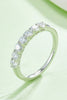 Moissanite Platinum-Plated Half-Eternity Ring-Teresa's Fashionista LLC
