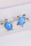 Opal Turtle Stud Earrings-Teresa's Fashionista LLC