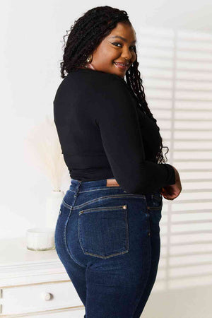 Basic Bae Asymmetrical Neck Long Sleeve Top-Teresa's Fashionista LLC