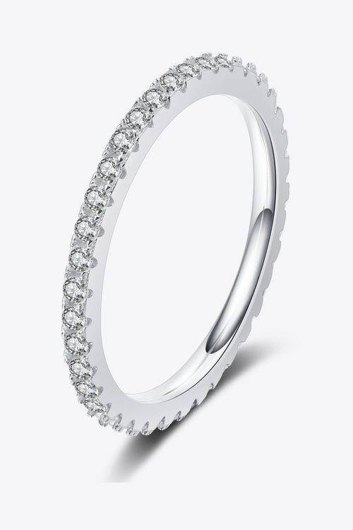 Curious Time 925 Sterling Silver Moissanite Ring-Teresa's Fashionista LLC