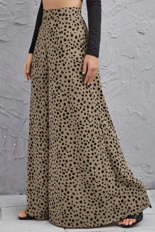 Animal Print High-Rise Culottes-Teresa's Fashionista LLC