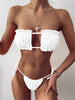 Frill Trim Ruched Bikini Set-Teresa's Fashionista LLC