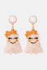 Smiling Ghost Shape Synthetic Pearl Earrings-Teresa's Fashionista LLC