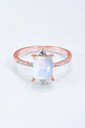925 Sterling Silver Square Moonstone Ring-Teresa's Fashionista LLC