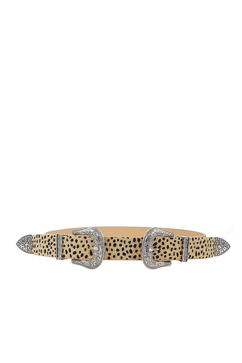 Fashion Chic Trendy Double Buckle Leopar Belt-Teresa's Fashionista LLC