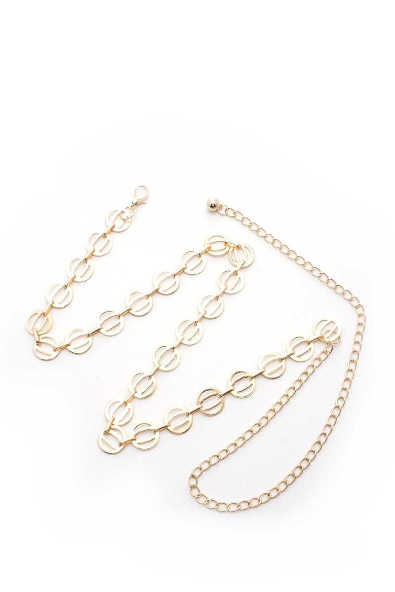 Circle Link Metal Chain Belt-Teresa's Fashionista LLC