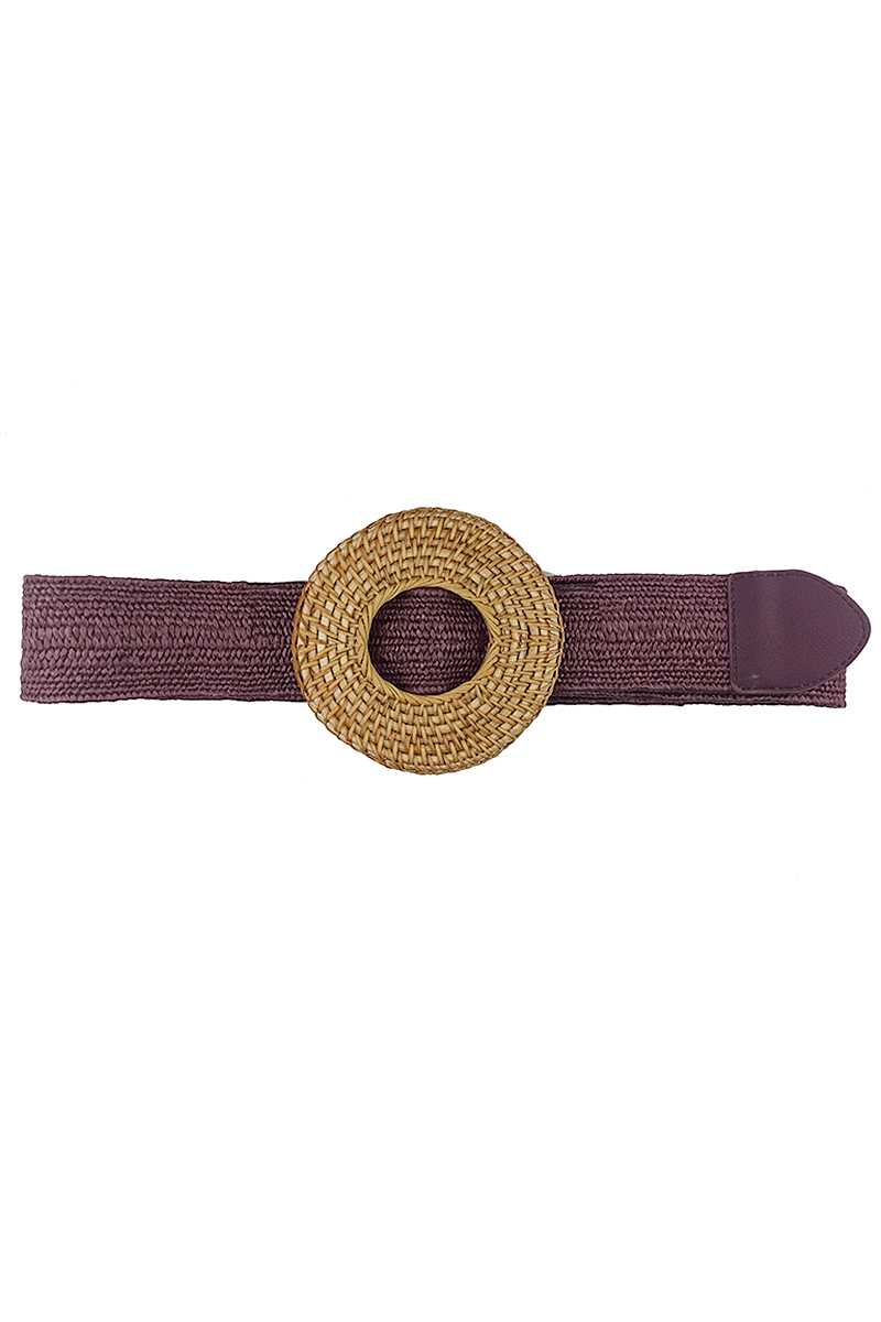 Modern Straw Round Belt-Teresa's Fashionista LLC