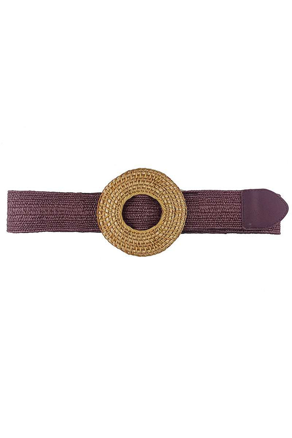 Modern Straw Round Belt-Teresa's Fashionista LLC