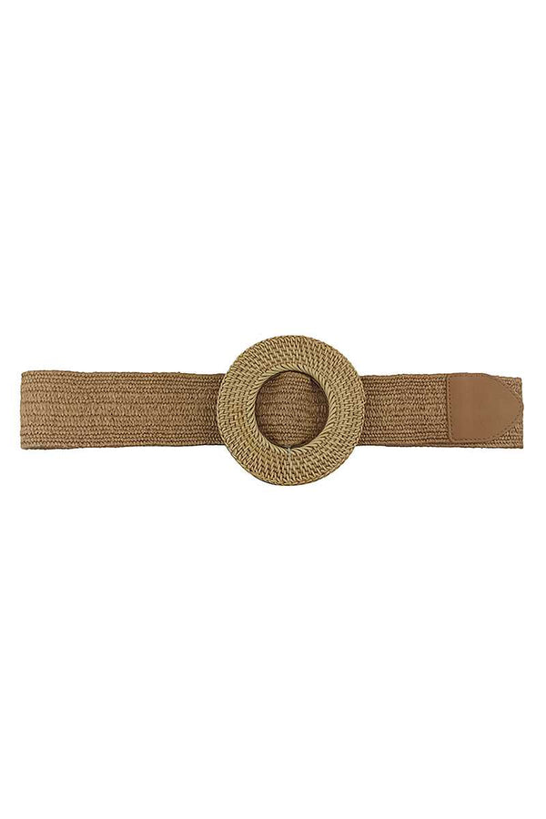 Modern Straw Round Belt-Teresa's Fashionista LLC