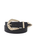 Shrimp Tectured Buckle Belt-Teresa's Fashionista LLC