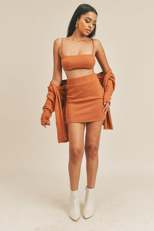 Cardigan Solid Color 3 Piece Set-Teresa's Fashionista LLC