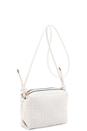 Braid Texture Zipper Crossbody Bag-Teresa's Fashionista LLC