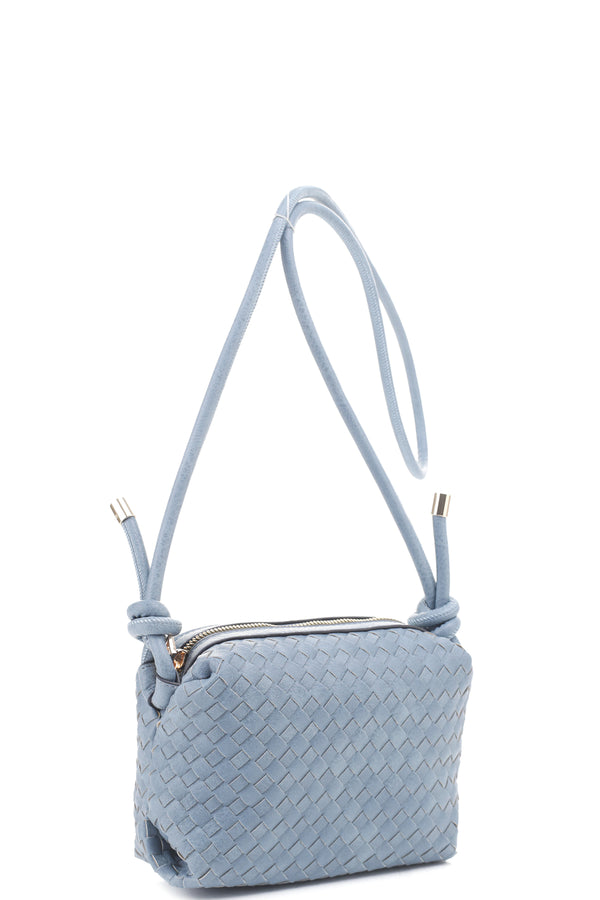 Braid Texture Zipper Crossbody Bag-Teresa's Fashionista LLC