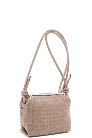 Braid Texture Zipper Crossbody Bag-Teresa's Fashionista LLC