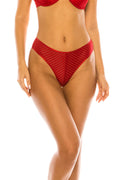 Red Stripe Lace Thong-Teresa's Fashionista LLC