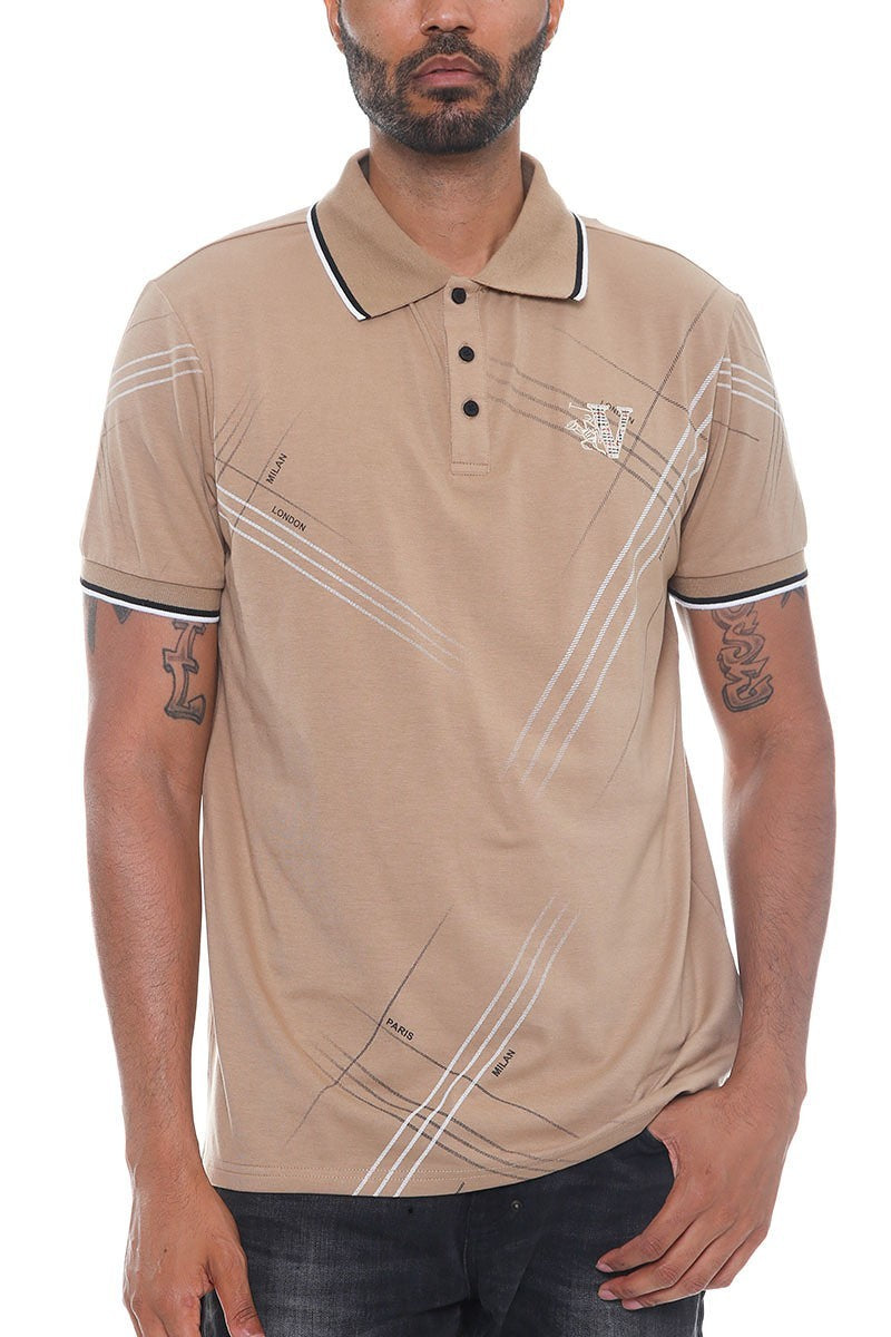 Version Couture Polo Button Down Shirt-Teresa's Fashionista LLC