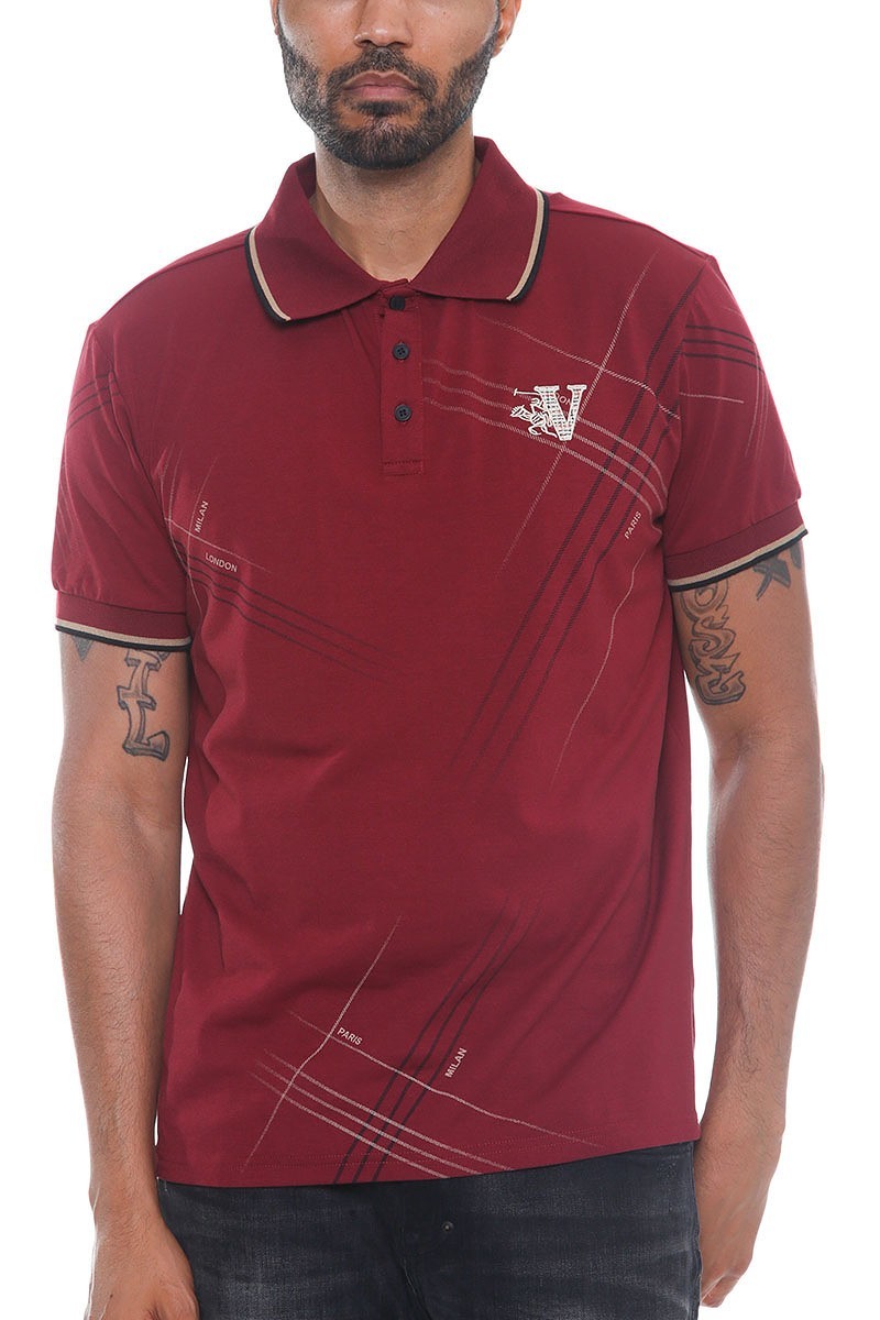 Version Couture Polo Button Down Shirt-Teresa's Fashionista LLC