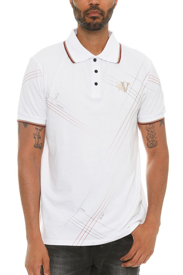 Introducing our Version Couture Polo Button Down Shirt—a men's short sleeve polo shirt that embodies Italian fashion at its finest. Elevate your style with this meticulously crafted piece featuring a button-down design, flat knit collar, and exquisite det-Teresa's Fashionista LLC