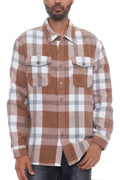Men's Checkered Soft Flannel Shacket-Teresa's Fashionista LLC