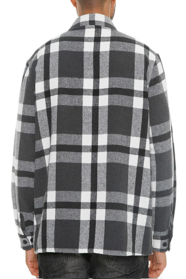 Men's Checkered Soft Flannel Shacket-Teresa's Fashionista LLC