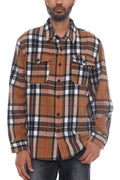 Men's Checkered Soft Flannel Shacket-Teresa's Fashionista LLC