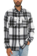 Men's Checkered Soft Flannel Shacket-Teresa's Fashionista LLC