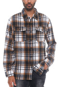 Men's Checkered Soft Flannel Shacket-Teresa's Fashionista LLC
