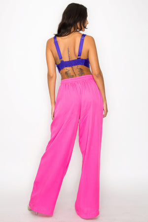 Smock V-neck Satin Bra Top-Teresa's Fashionista LLC