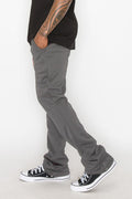 Solid Flare Stacked Track Pants-Teresa's Fashionista LLC