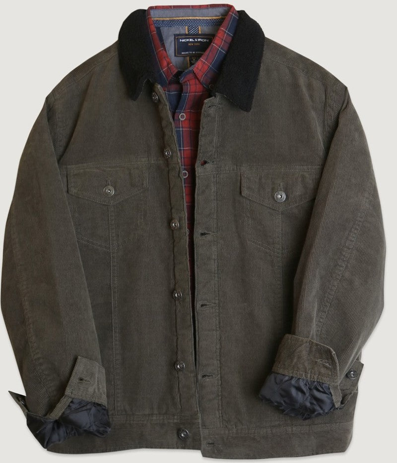 Casual Corduroy Lined Trucker Jacket-Teresa&#39;s Fashionista LLC