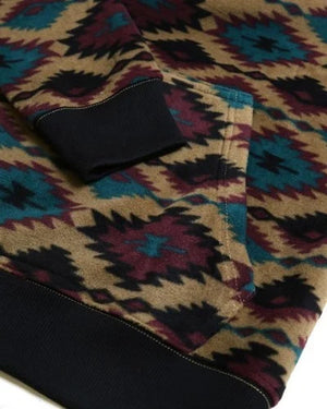 Aztec Diamond Print Hoodie-Teresa's Fashionista LLC