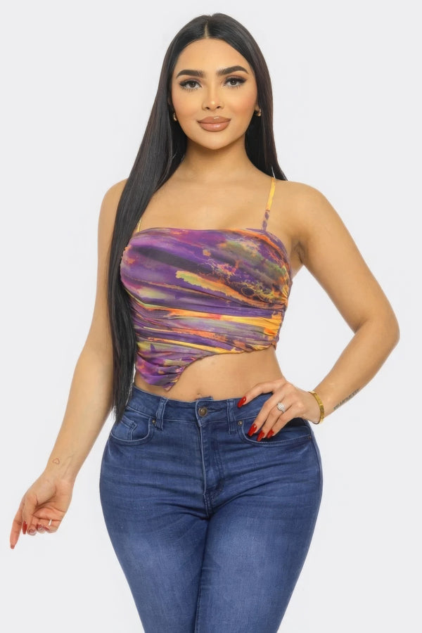 Mesh Print Top-Teresa's Fashionista LLC