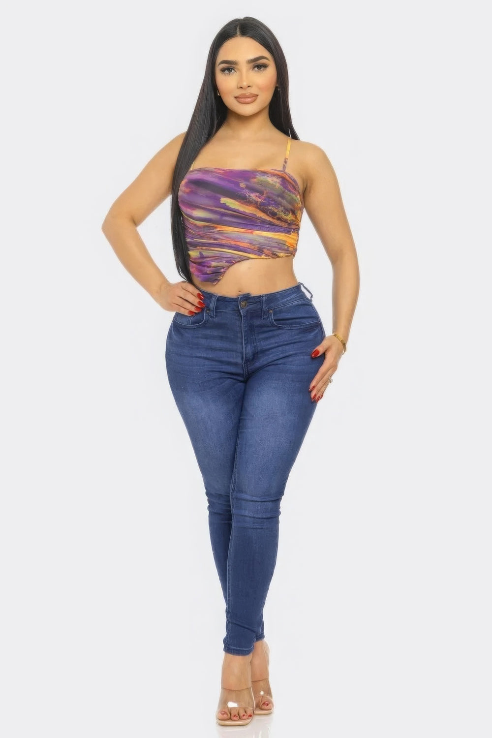 Mesh Print Top-Teresa's Fashionista LLC