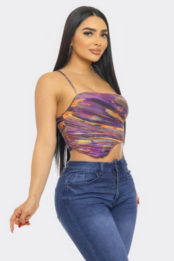 Mesh Print Top-Teresa's Fashionista LLC